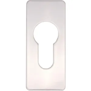 Repair Escutcheon Key Hole Cover Plate Euro Profile Self Adhesive Fix - Polished Stainless Steel - 28mm
