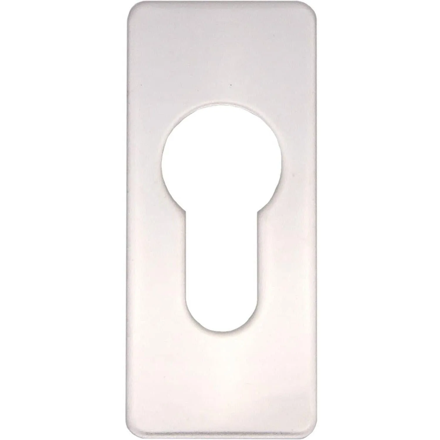 Repair Escutcheon Key Hole Cover Plate Euro Profile Self Adhesive Fix - Polished Stainless Steel - 28mm