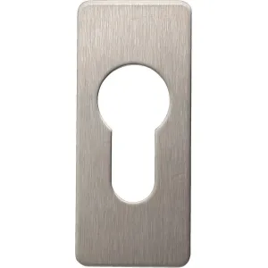 Repair Escutcheon Key Hole Cover Plate Euro Profile Self Adhesive Fix - Satin Stainless Steel - 28mm