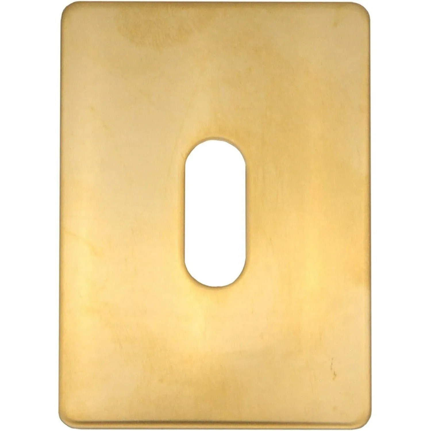 Repair Escutcheon Key Hole Cover Plate Self Adhesive Fix - Polished Brass - 47mm
