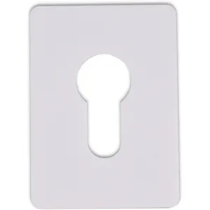 Repair Escutcheon Large Self Adhesive - SUS304 - Euro - 65x47x1.2mm - White