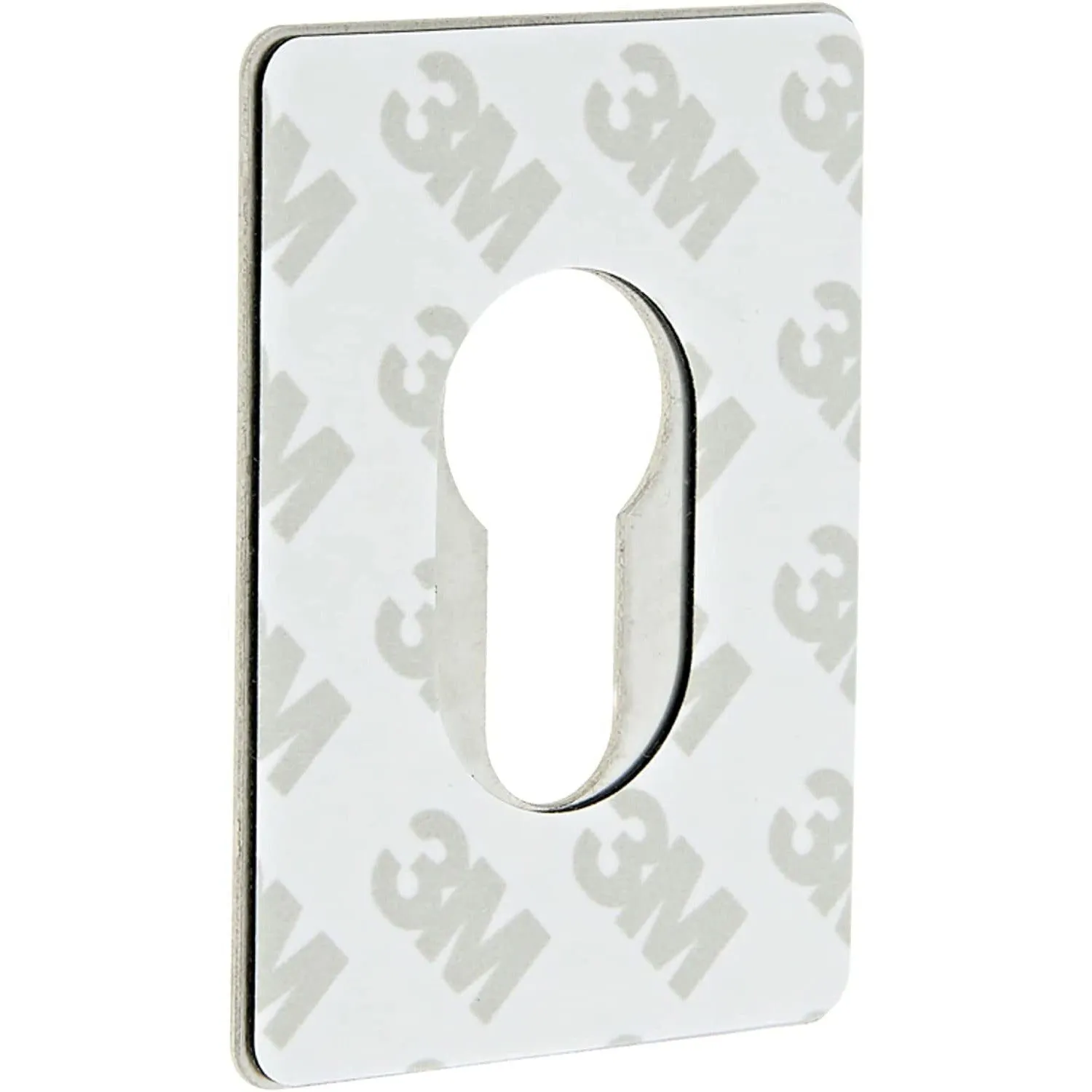Repair Escutcheon Large Self Adhesive - SUS304 - Euro - 65x47x1.2mm - White