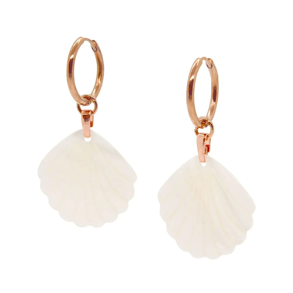 Rue Rose Gold Pearl Earrings Set