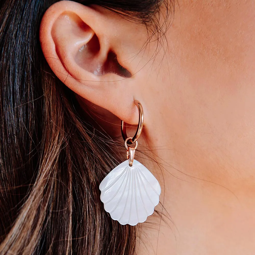 Rue Rose Gold Pearl Earrings Set