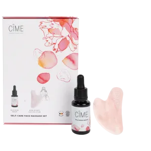 Self-care face massage set | Wild rose serum   Gua sha