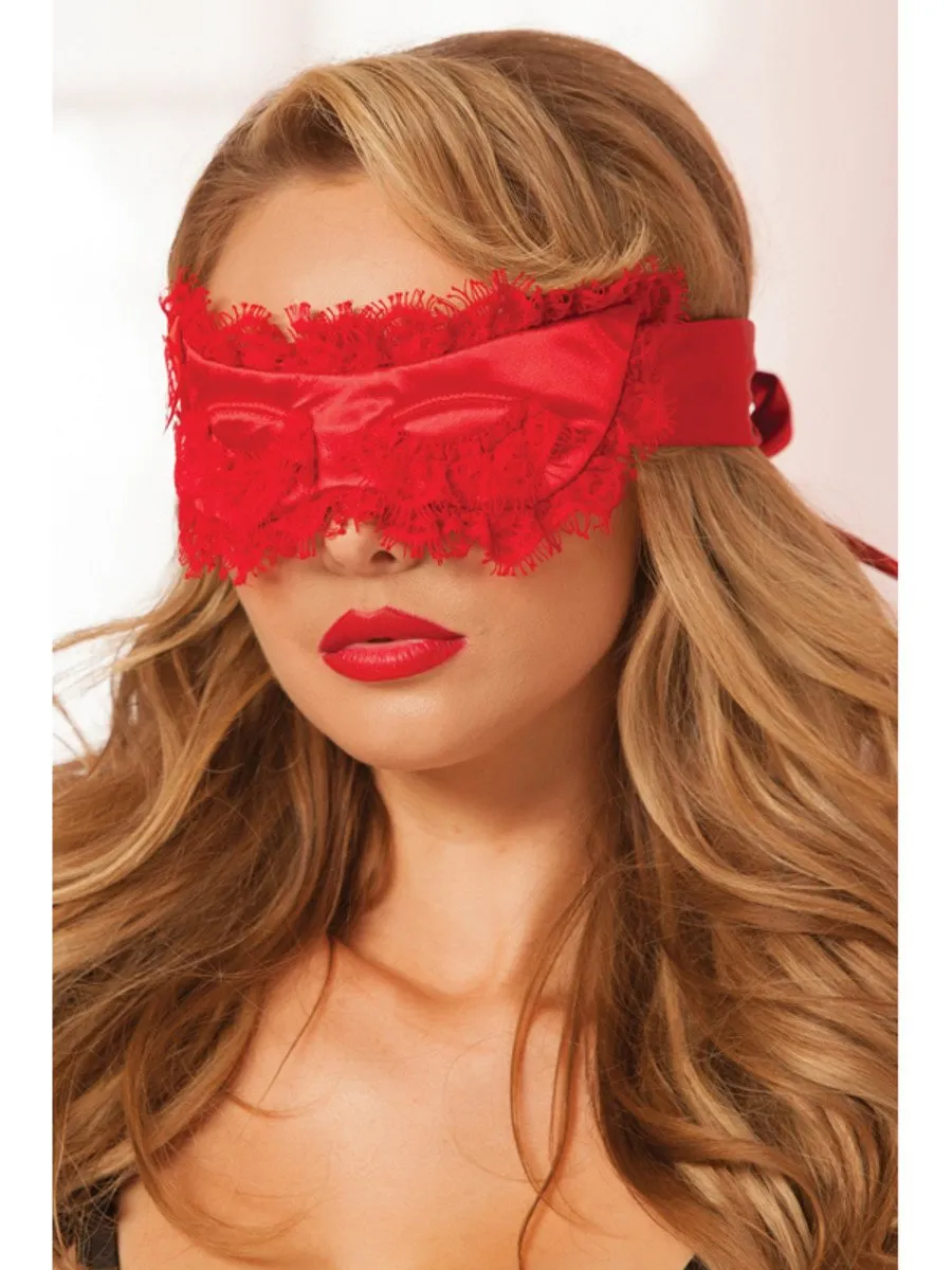 Seven Til Midnight Eyelash Blindfold 40135-Red-OS(BG)
