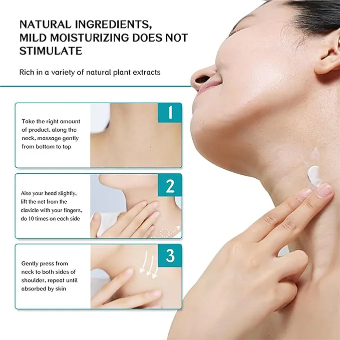 Shefave Neck Firming Cream, Hyaluronic Acid Neck Cream Double Chin Reducer Anti Wrinkle Face Cream - Skin Tightening and Lifting Cream Whitens Swan Neck Beauty Neck Cream Face Moisturizer for Women