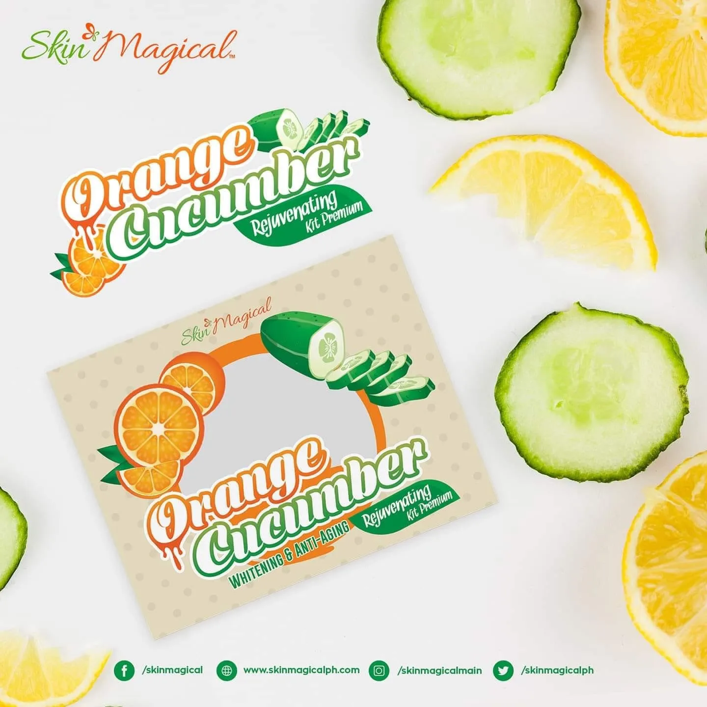 Skin Magical Orange Cucumber Whitening and Anti-aging Rejuvenating Set