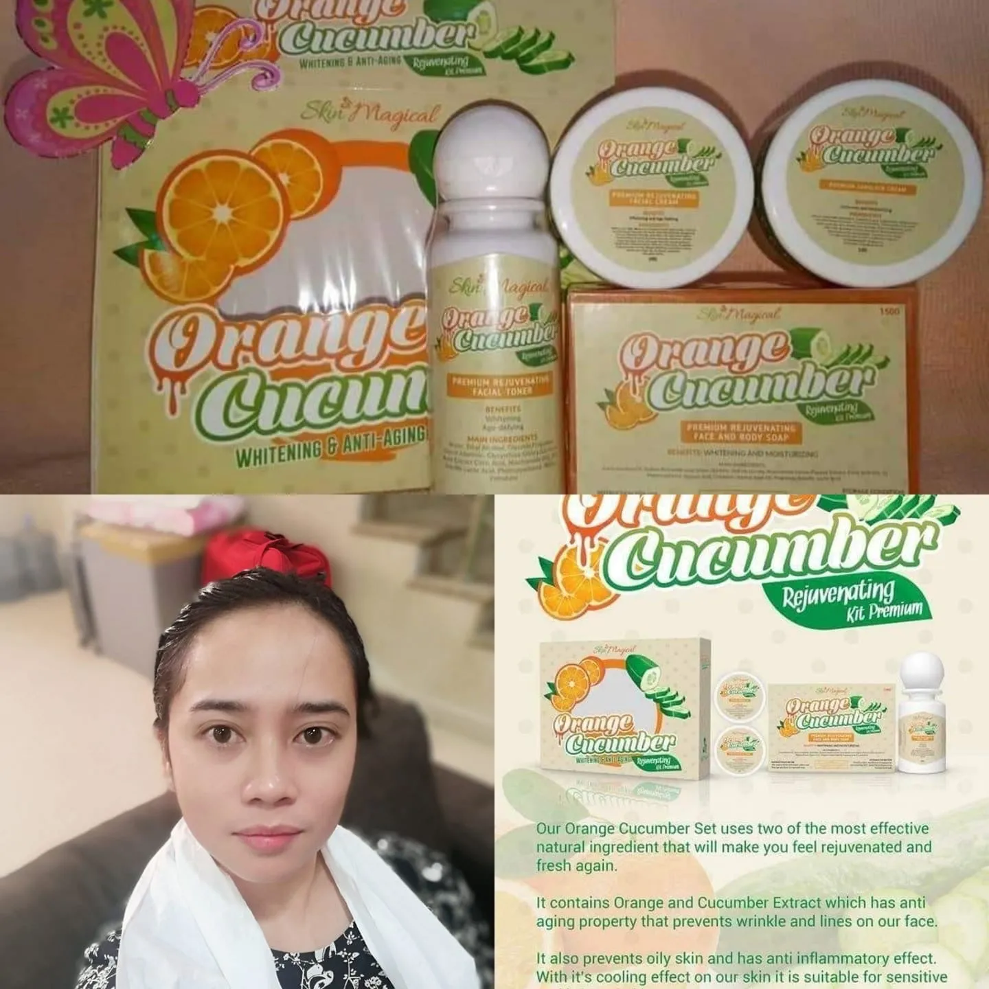 Skin Magical Orange Cucumber Whitening and Anti-aging Rejuvenating Set