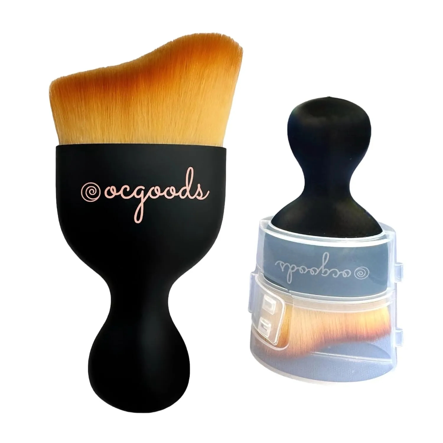 Skincare Angled Makeup Brush Applicator for Liquid Foundation Sunscreen BB Cream Bronzer Self-Tan and Tinted Moisturizer