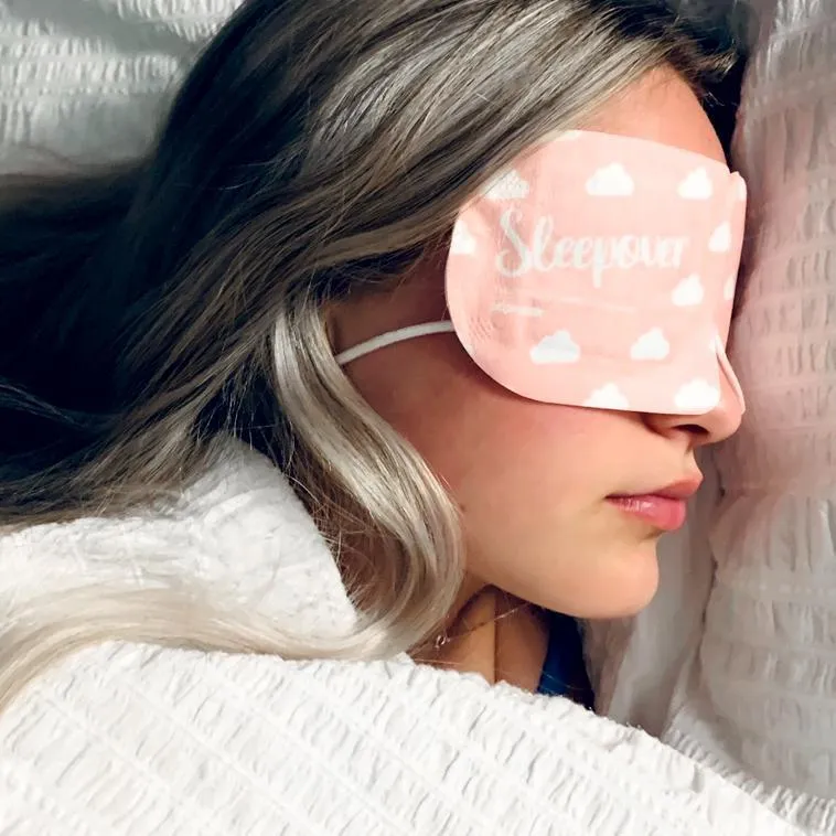 Sleepover Self-Heating Rose Scented Eye Masks - 5 Pack | Gentle Steam Vapor for Relaxation & Sleep