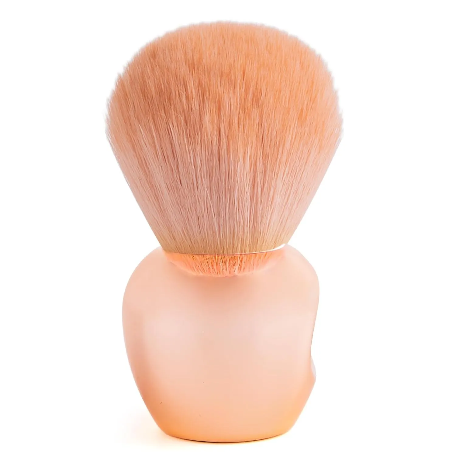 Standing Makeup Brushes, Mini Apple Shape Premium Synthetic, Kabuki Brush, Blush Brush, Foundation Brush, Nail Powder Brush, Golden