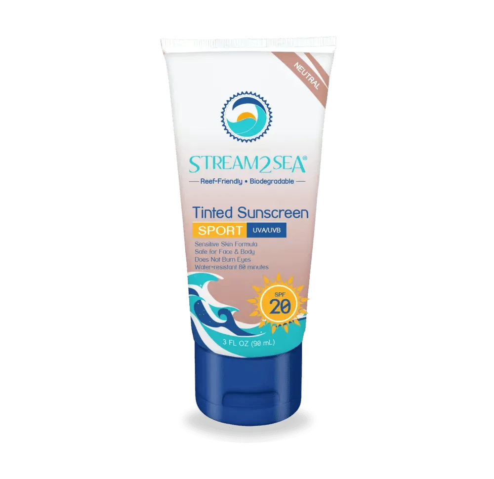 Stream2Sea 3 oz SPF 20 Face and Body Spor Eco Tinted Sunscreen