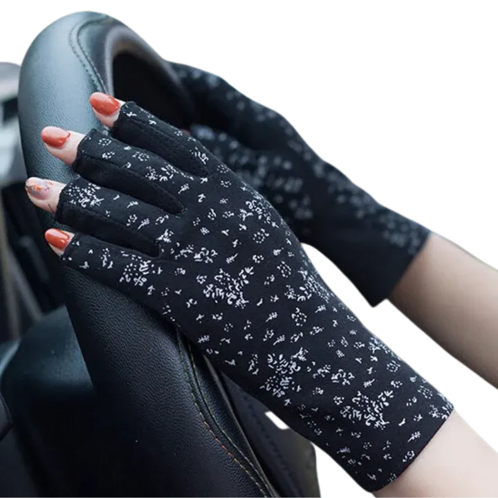 Stylish UV-Protective Cotton Gloves