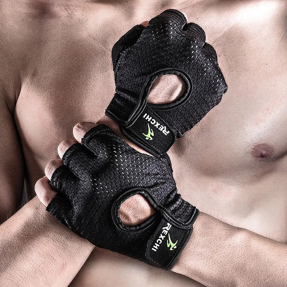 Summer men/women fitness gloves gym weightlifting cycling yoga bodybuilding training thin breathable non-slip half finger gloves