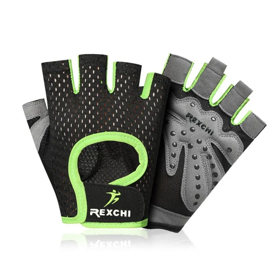 Summer men/women fitness gloves gym weightlifting cycling yoga bodybuilding training thin breathable non-slip half finger gloves