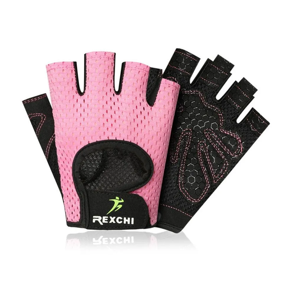 Summer men/women fitness gloves gym weightlifting cycling yoga bodybuilding training thin breathable non-slip half finger gloves