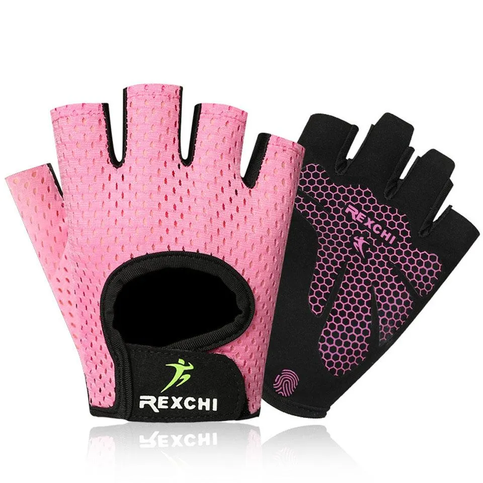 Summer men/women fitness gloves gym weightlifting cycling yoga bodybuilding training thin breathable non-slip half finger gloves