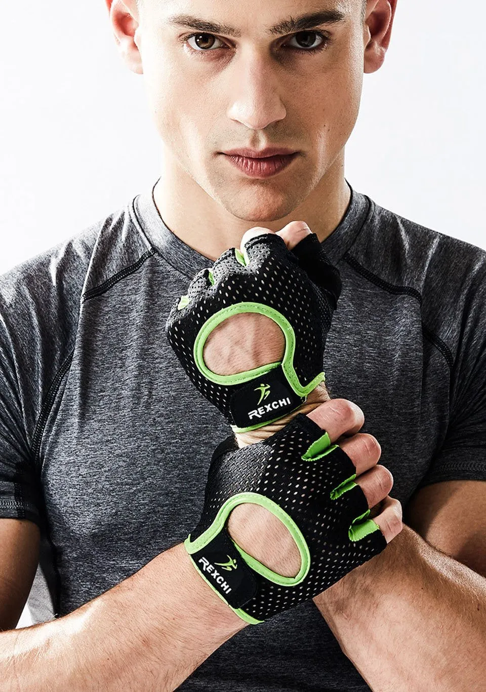 Summer men/women fitness gloves gym weightlifting cycling yoga bodybuilding training thin breathable non-slip half finger gloves