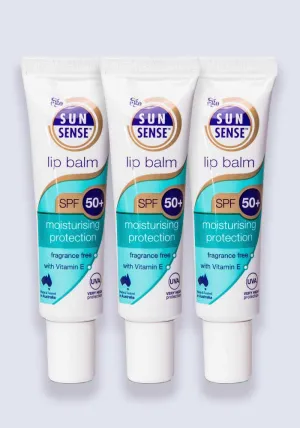 SunSense Moisturising Lip Balm SPF 50 15g - 3 Pack Saver