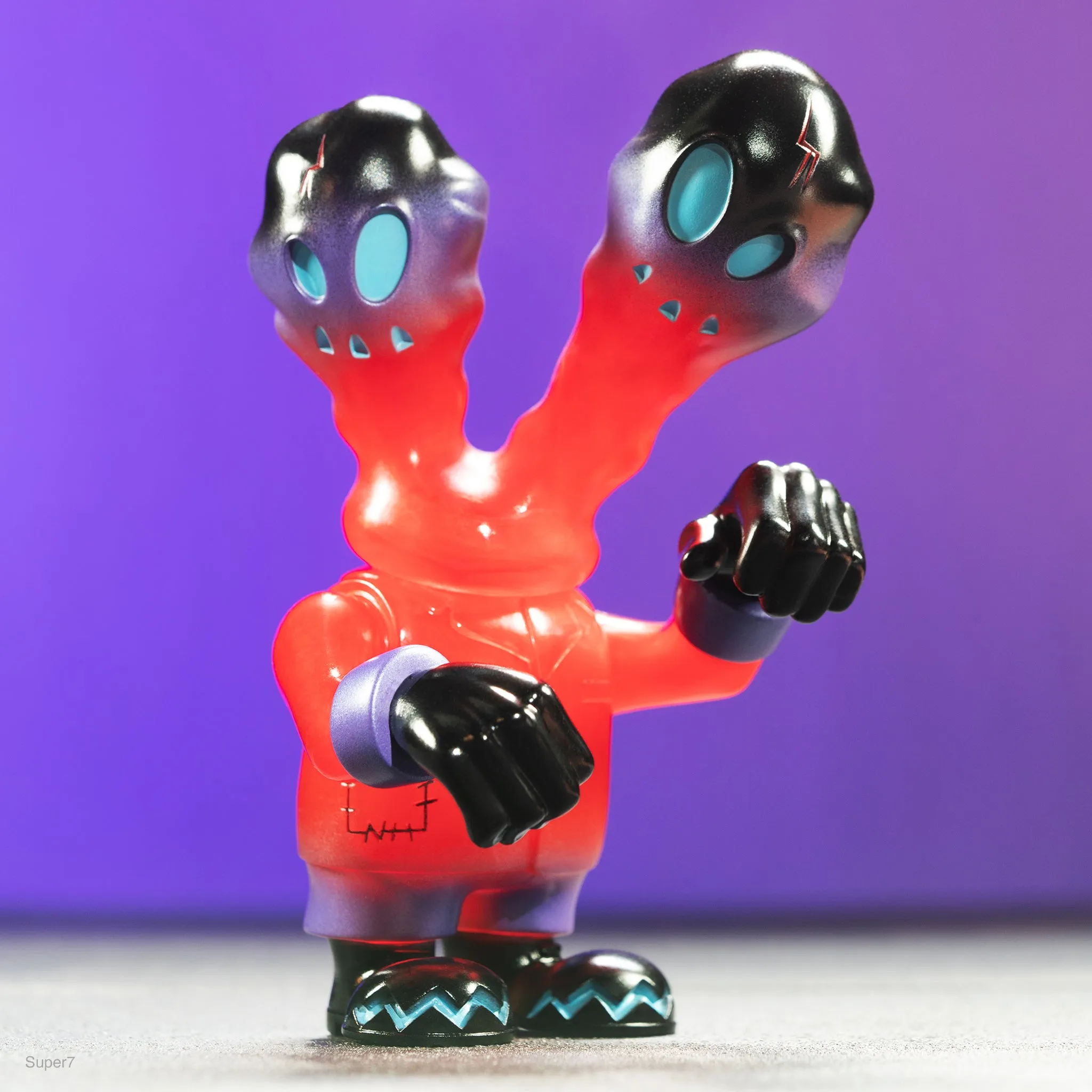 Super7 Japanese Vinyl - Bruised Brawler FrankenFighter (Clear Red)