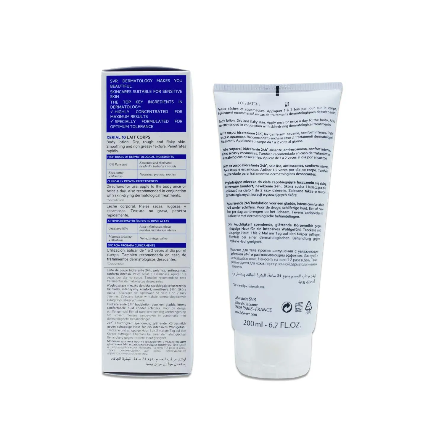 SVR Xerial 10 Lait Corps Cream 200ml