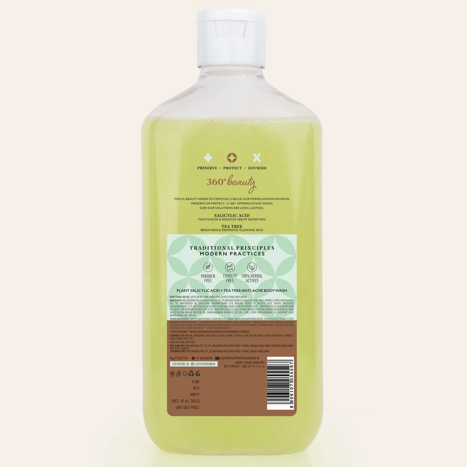 Tea Tree Anti-acne Body Wash with Plant Salicylic Acid