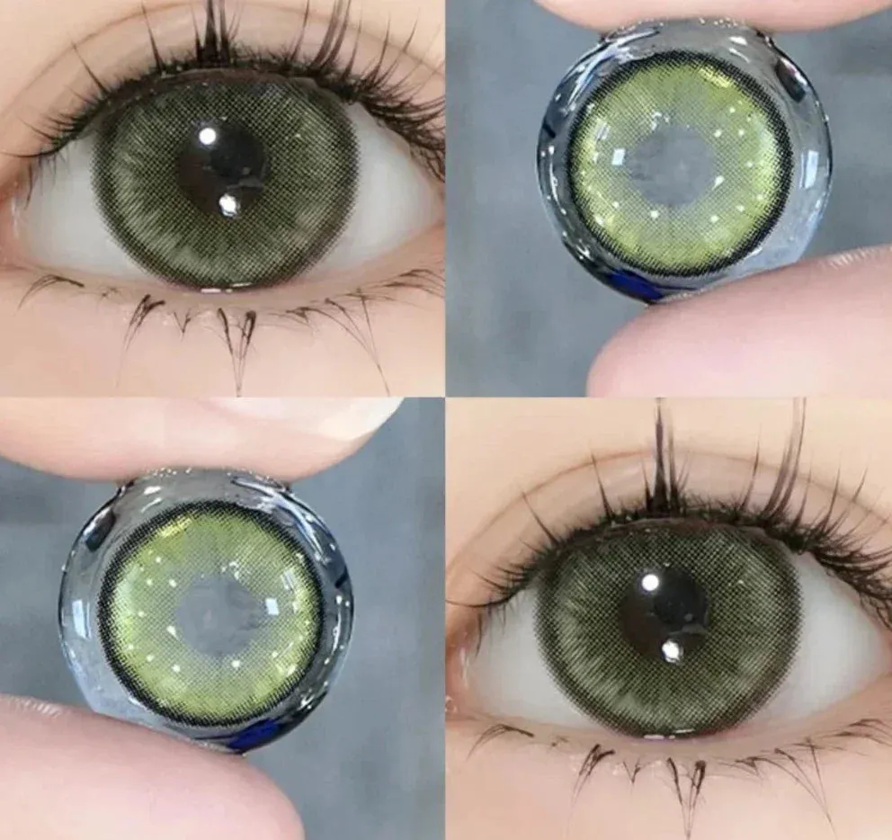 Toleet-Christmas Thanksgiving Outfits_qgtao  1 Pair Natural Colored Contact Lenses with Degree Myopia Lenses Korean Lenses High Quality Lenses Green Lenses