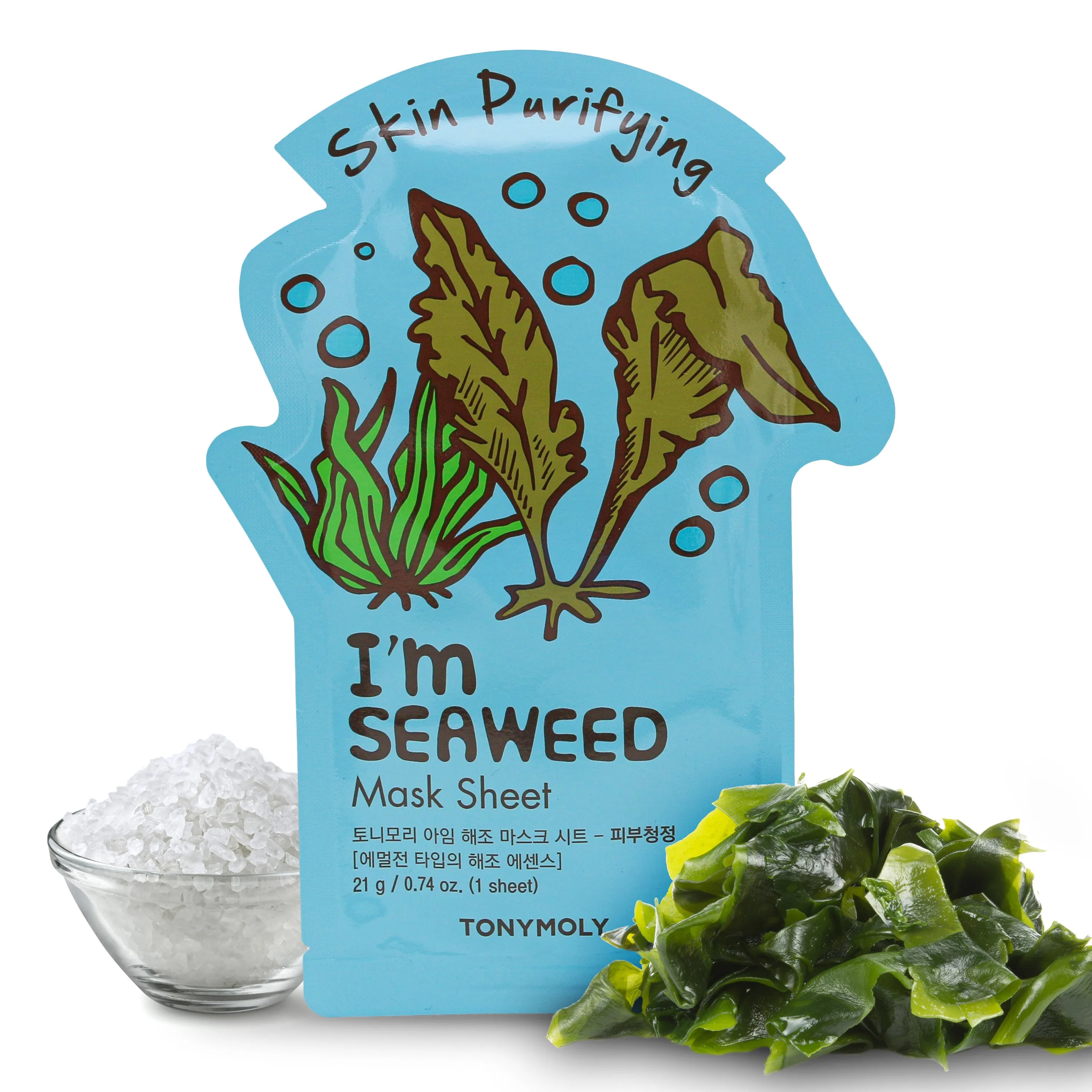 TONYMOLY I'm Seaweed Sheet Masks - Skin Purifying - Face Mask | Korean Skin Care