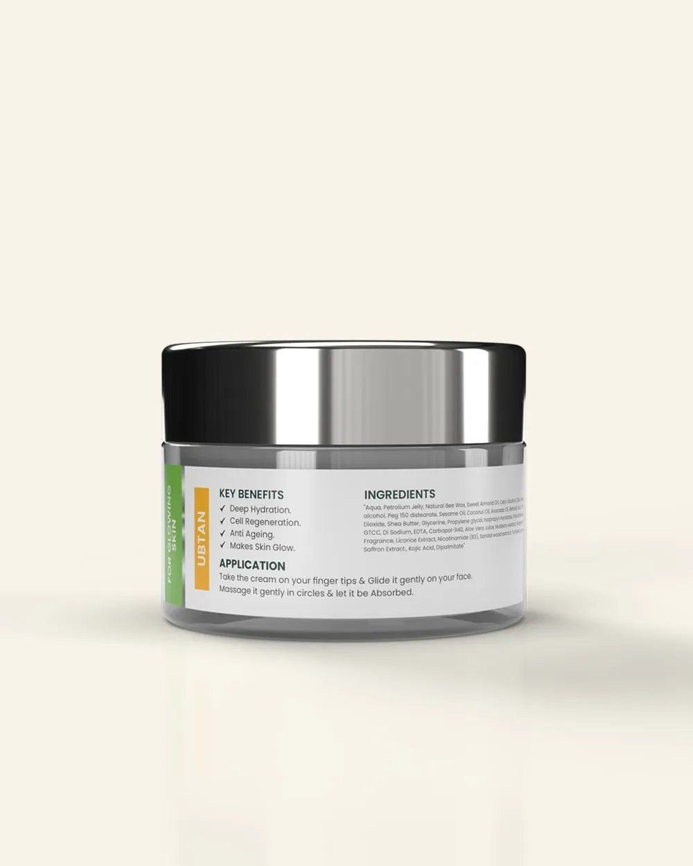 Ubtan Night Cream - 50g For Glowing Skin With Turmeric & Sandalwood