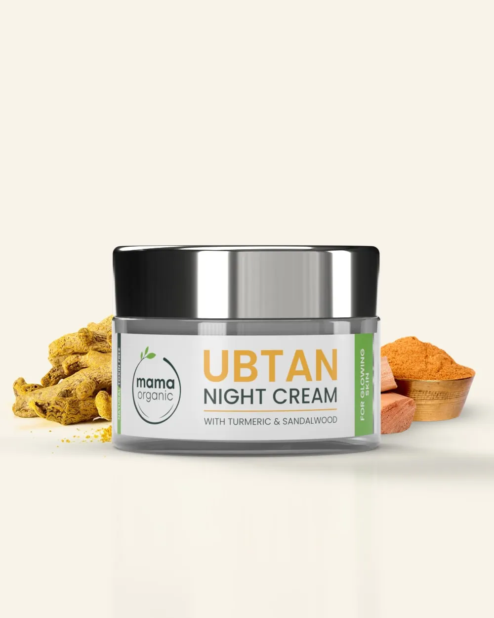 Ubtan Night Cream - 50g For Glowing Skin With Turmeric & Sandalwood