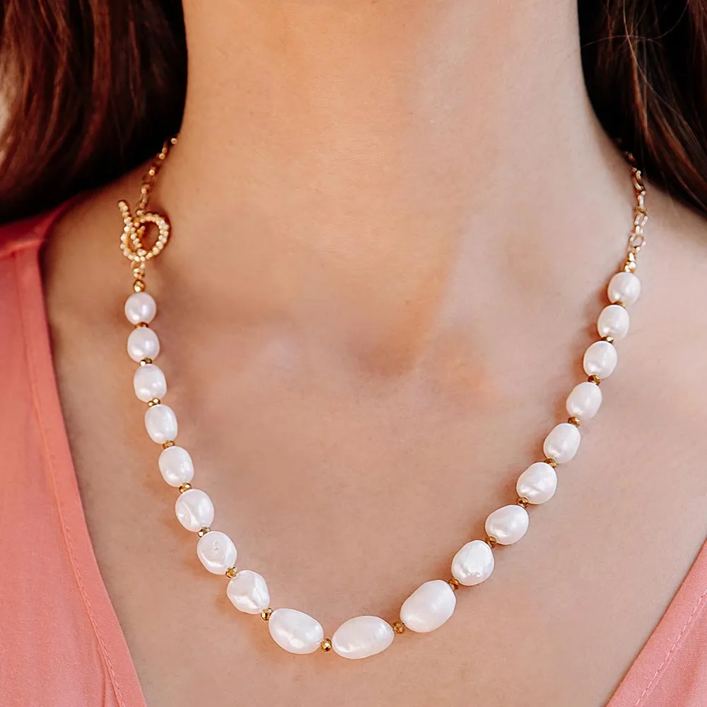 Umiko Freshwater Pearl Gold Chain Necklace