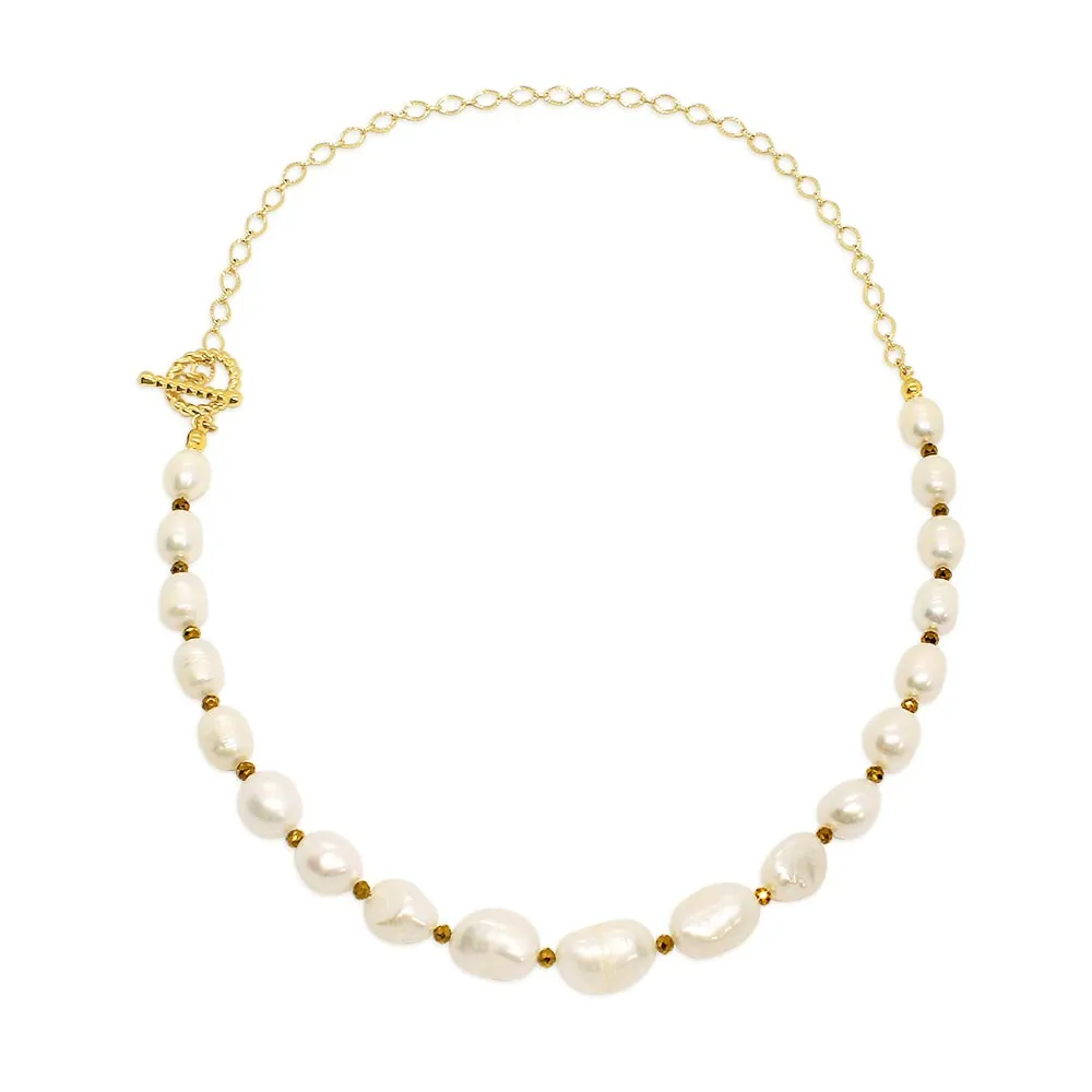 Umiko Freshwater Pearl Gold Chain Necklace