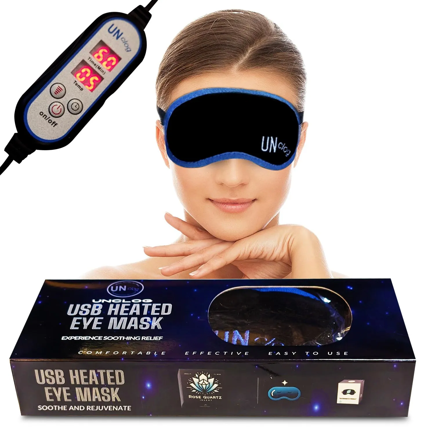 UNCLOG Heated Eye Mask with Rechargeable Battery – Soothing Relief for Dry Eyes & MGD | Limited Holiday Special!