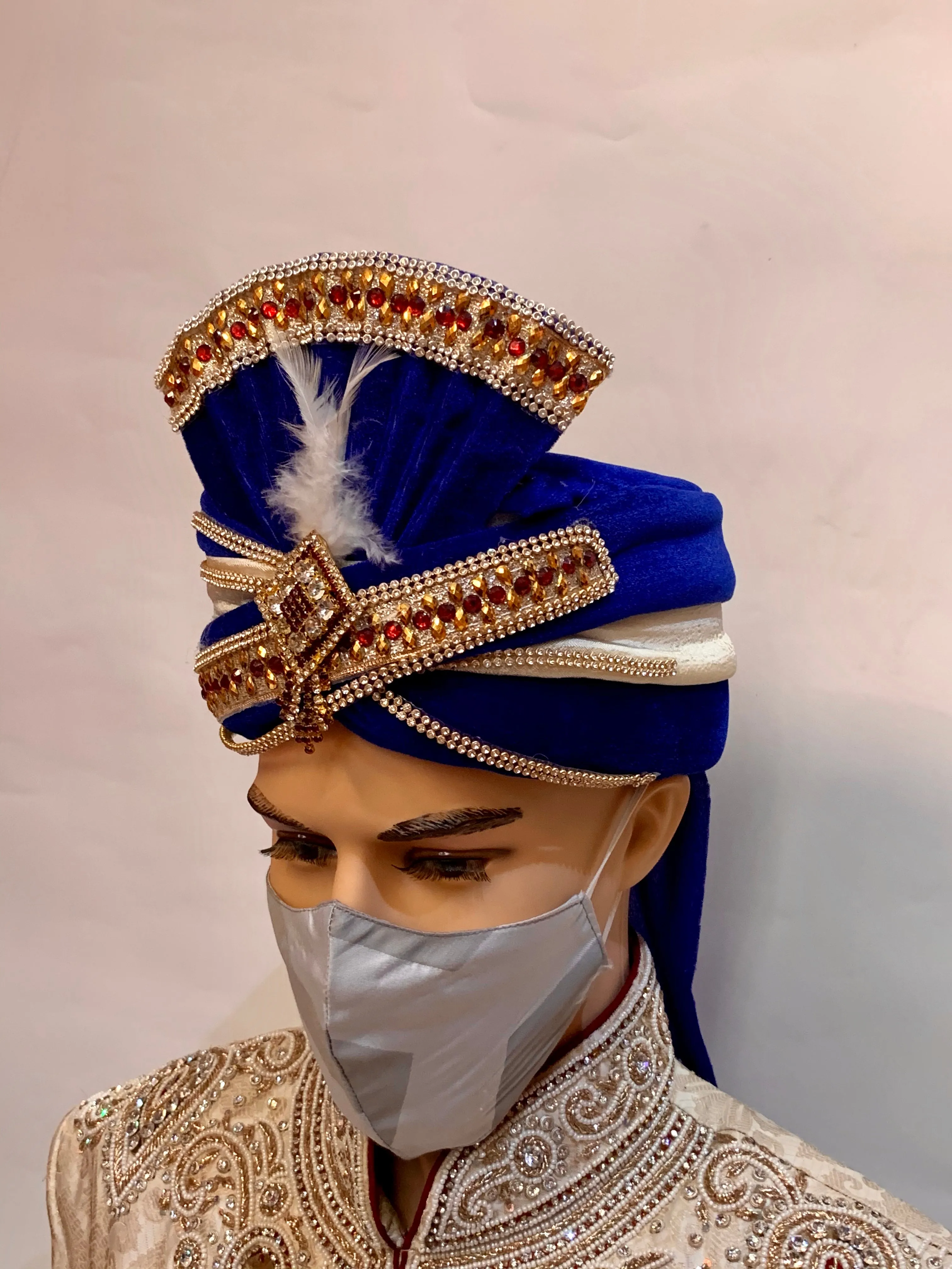 Unisex Designer Silk Grey & Silver Cloth Face Masks