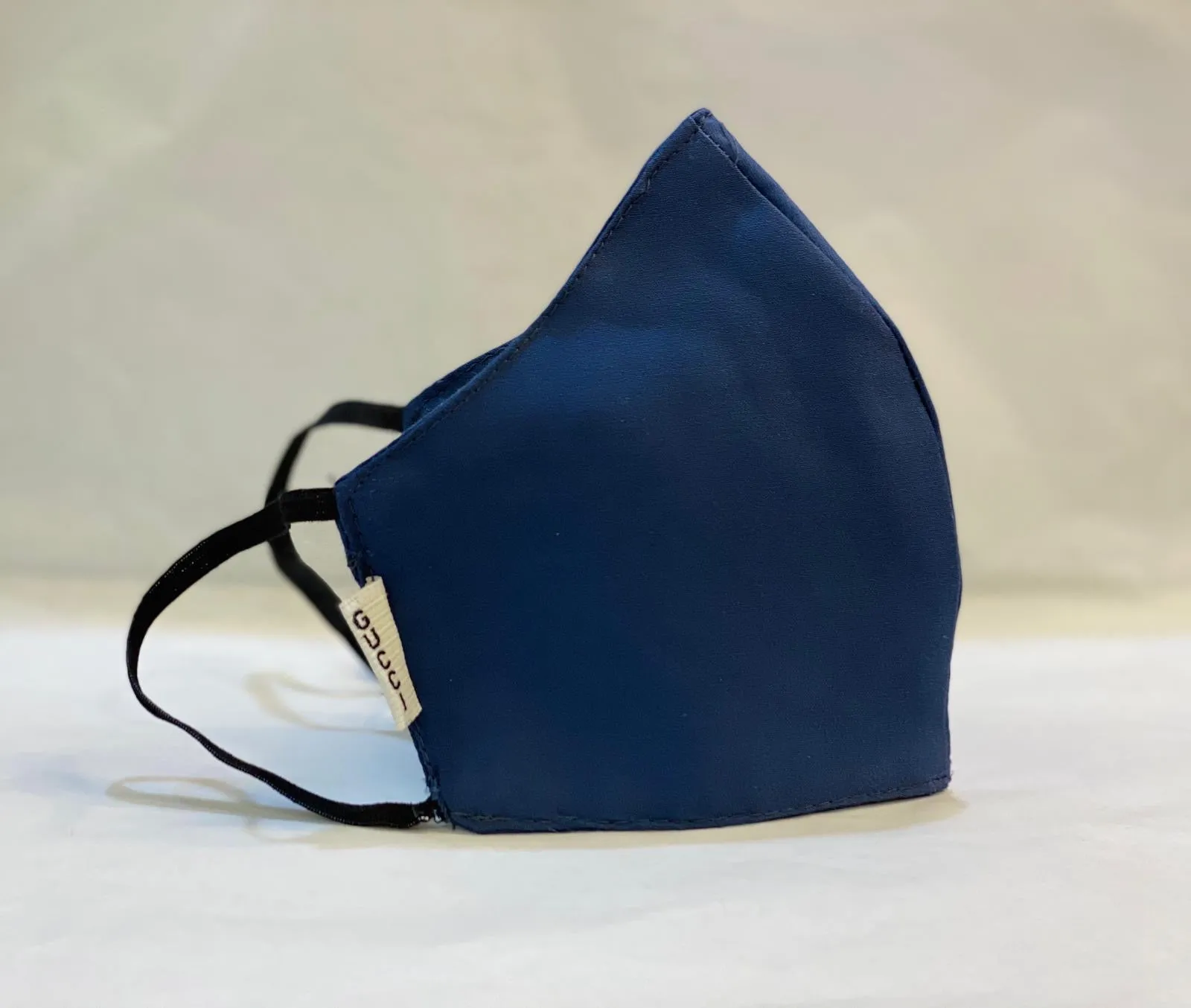 Unisex Designer Silk Plain Independence Blue Cloth Face Masks