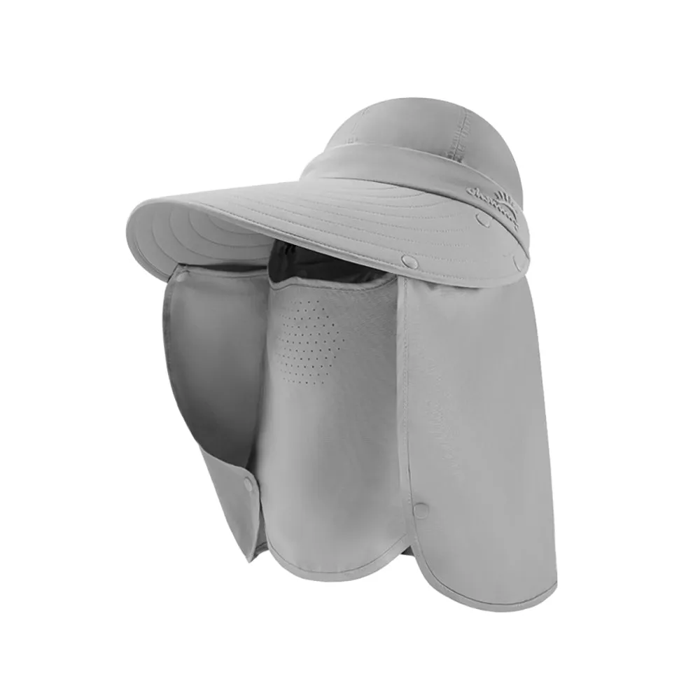 Unisex Sun Protection Fishing Hat with Face Neck Cover Flap Hiking Cap UPF 50 