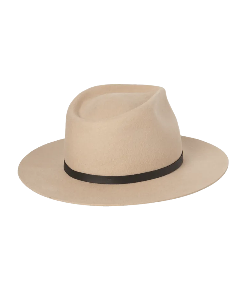 Unisex Wide Brim Fedora - Goodwin-Natural