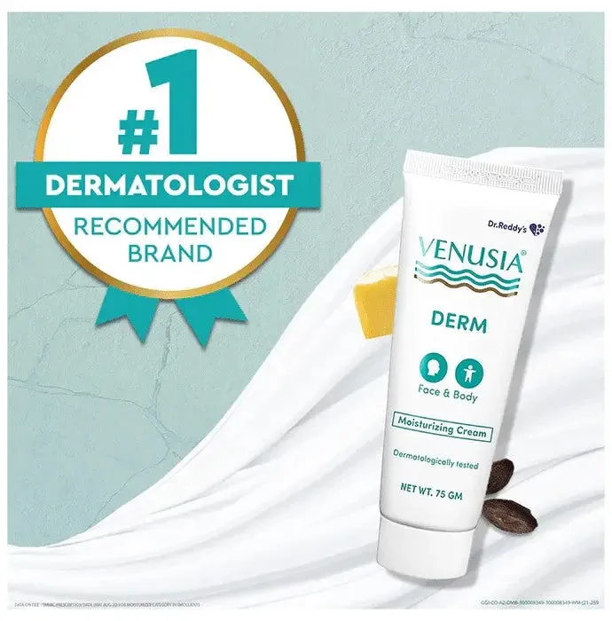 Venusia DERM Moisturizing Cream for Face & Body, Nourishes Dry Skin, Relieves Skin Irritation