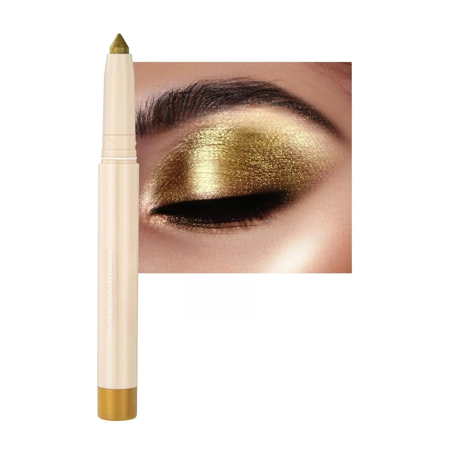 Waterproof Creamy Eyeshadow Stick Eyeliner Eye Shadow Applicator Stick Shimmer & Matte Finish Metallic