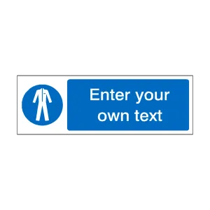 Wear Protective Clothing Mandatory Sticker