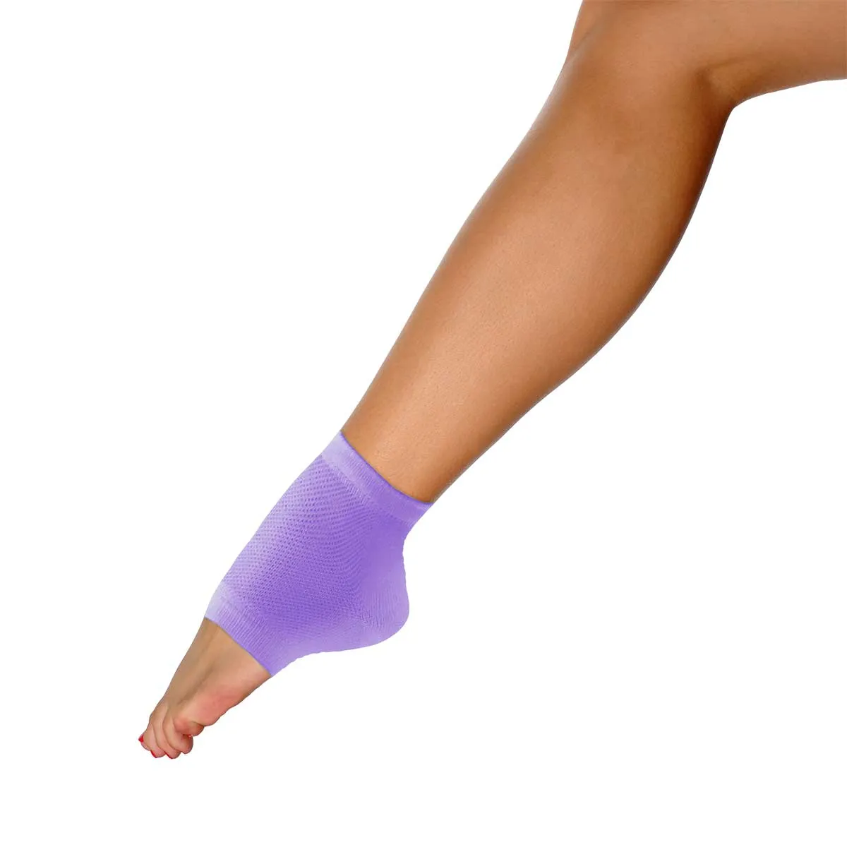 Wholesale Moisturizing Gel Heel Socks (Vitamin E, Jojoba, Olive oil) Displayer of 12