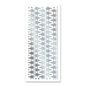 Wide Christmas Tree Borders Silver Self Adhesive Stickers