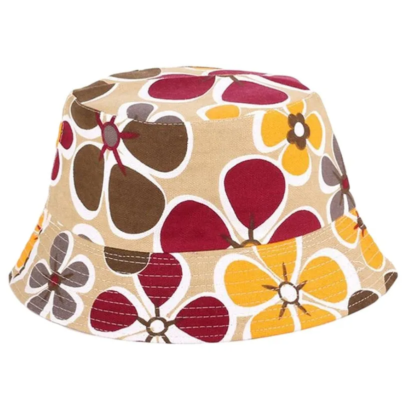 Women's Summer Bucket Hat With Flower Print