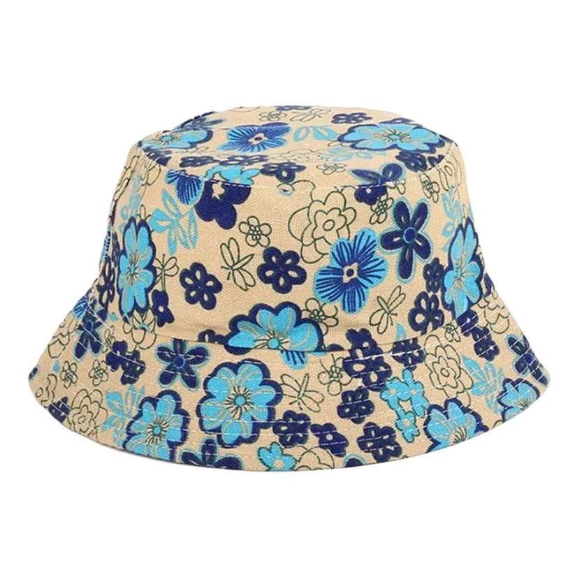Women's Summer Bucket Hat With Flower Print