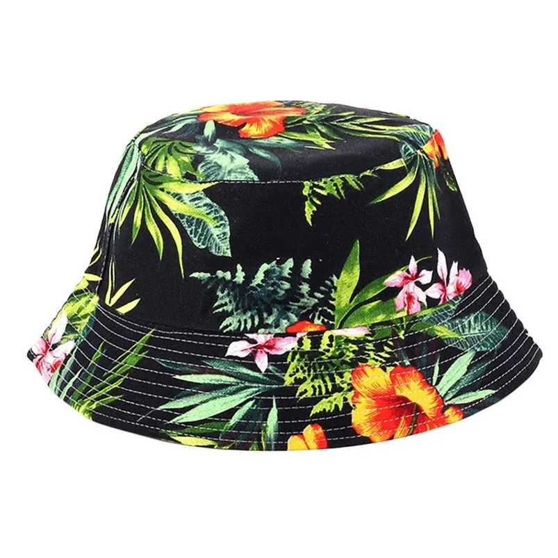 Women's Summer Bucket Hat With Flower Print