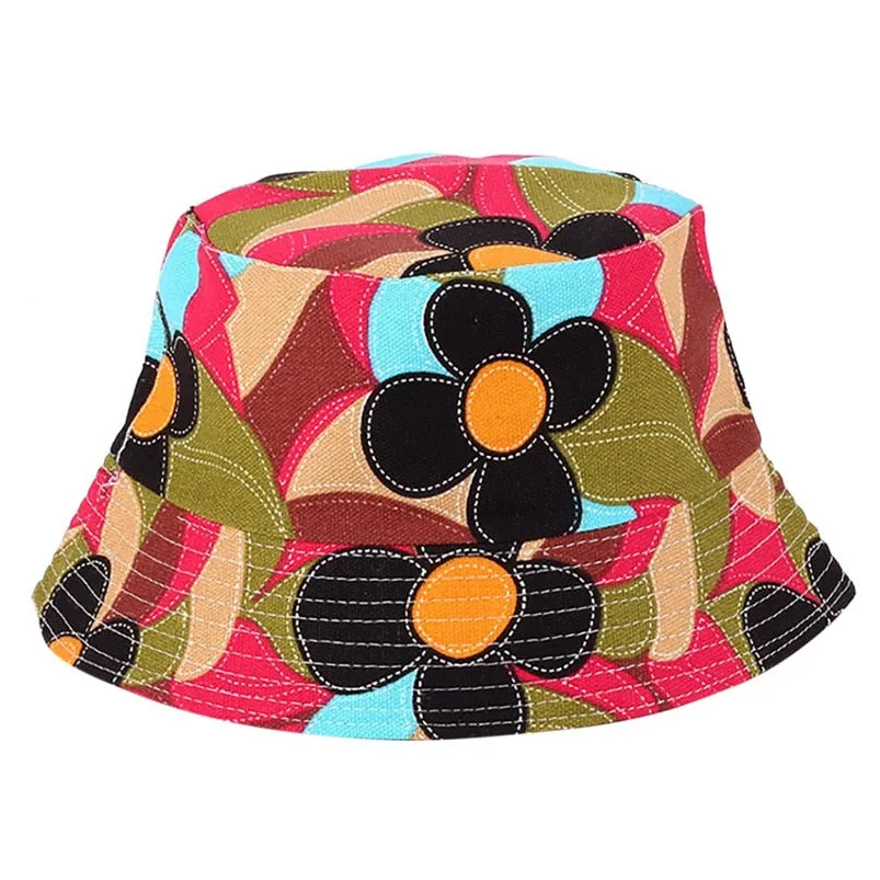 Women's Summer Bucket Hat With Flower Print