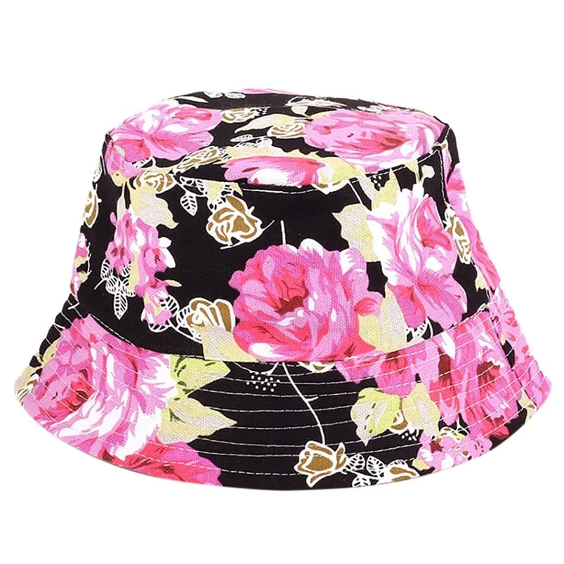 Women's Summer Bucket Hat With Flower Print