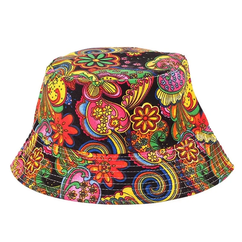 Women's Summer Bucket Hat With Flower Print