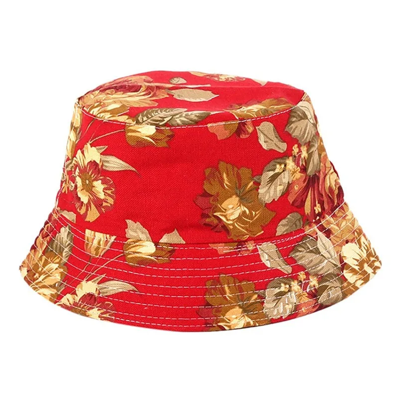 Women's Summer Bucket Hat With Flower Print